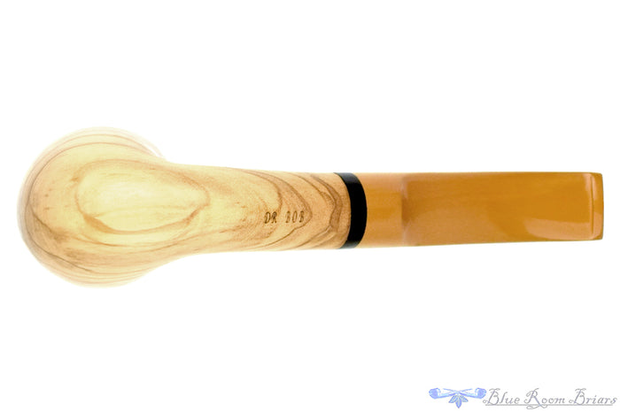 Blue Room Briars is proud to present this Dr. Bob Pipe Bent Olivewood Horn with Acrylic