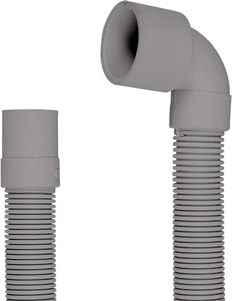 Drain Hose Angled Waste Pipe Extension Set m| Washing Machine Dishwasher Drain Hose Pipe 20mm | 30mm | 2 Metres Bent End Fitting