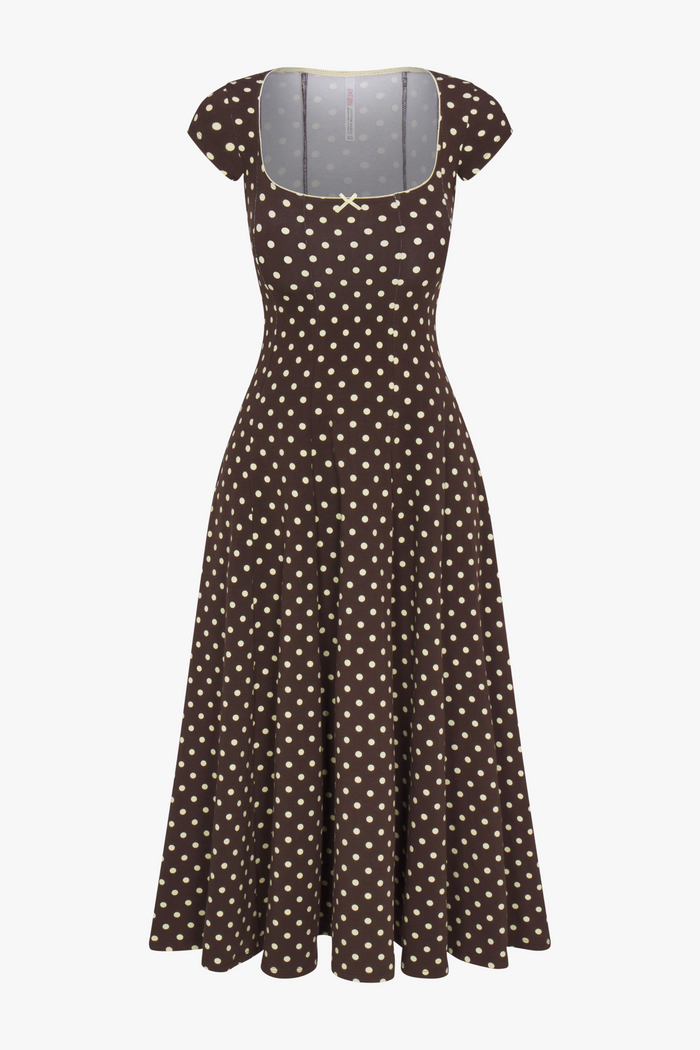 DREAM DRESS IN ESPRESSO DOT