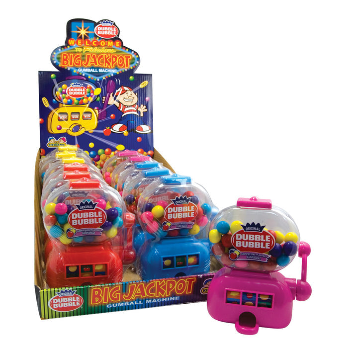 Dubble Bubble Big Jackpot Machine Gumball - 12ct