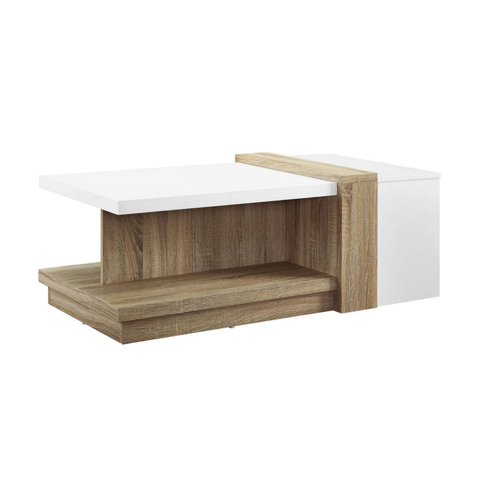Duet Coffee Table Oak and White by Tauris™ -Home Living Store - -