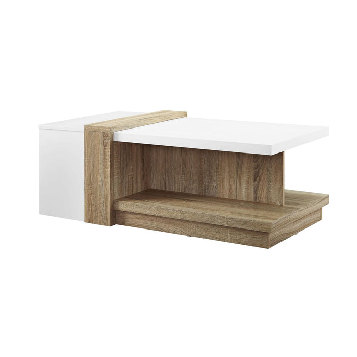 Duet Coffee Table Oak and White by Tauris™ -Home Living Store - -