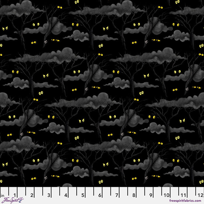 Eerie Night Forest Fabric