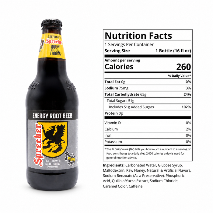 Energy Root Beer Soda