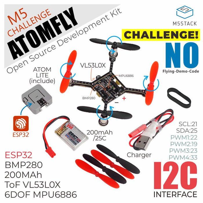 Atom Fly(Non pre-programmed) - m5stack-store