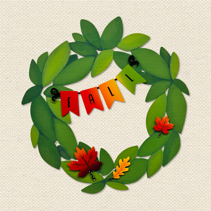 Fall Wreath Kit Magnets S/4