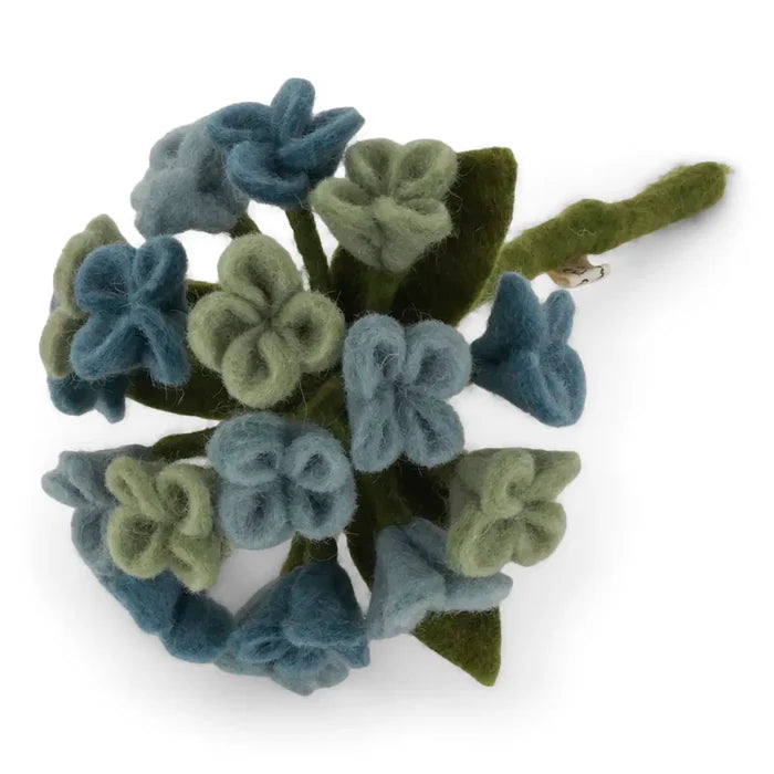 Felt Small Hydrangea - Pale Blue