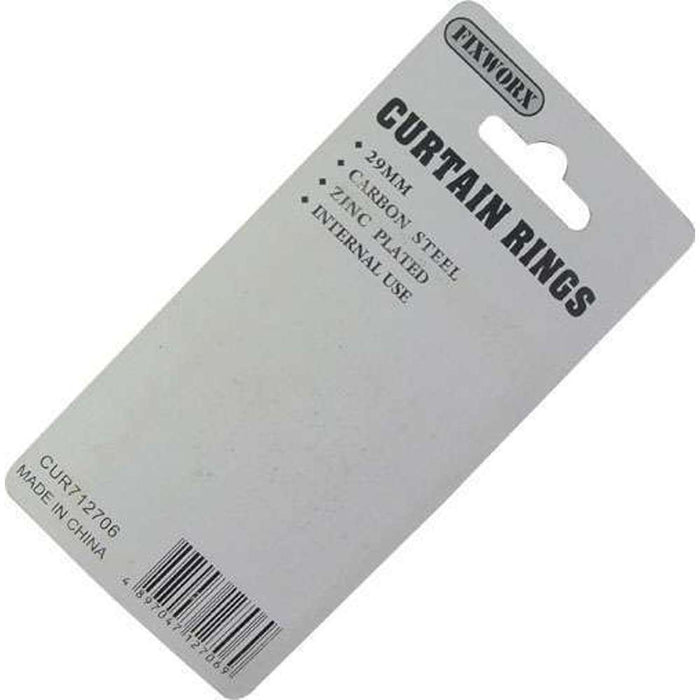 Fixworx Curtain Ring 29mm ZP 10pc