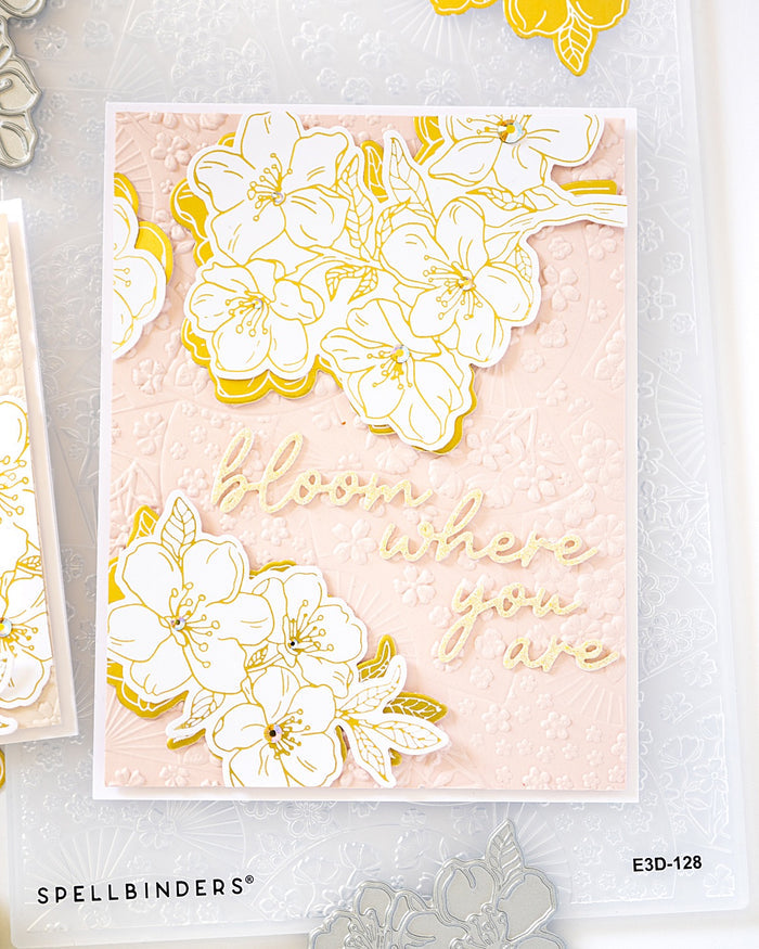 Floral Fans 3D Embossing Folder