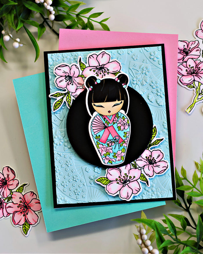 Floral Fans 3D Embossing Folder