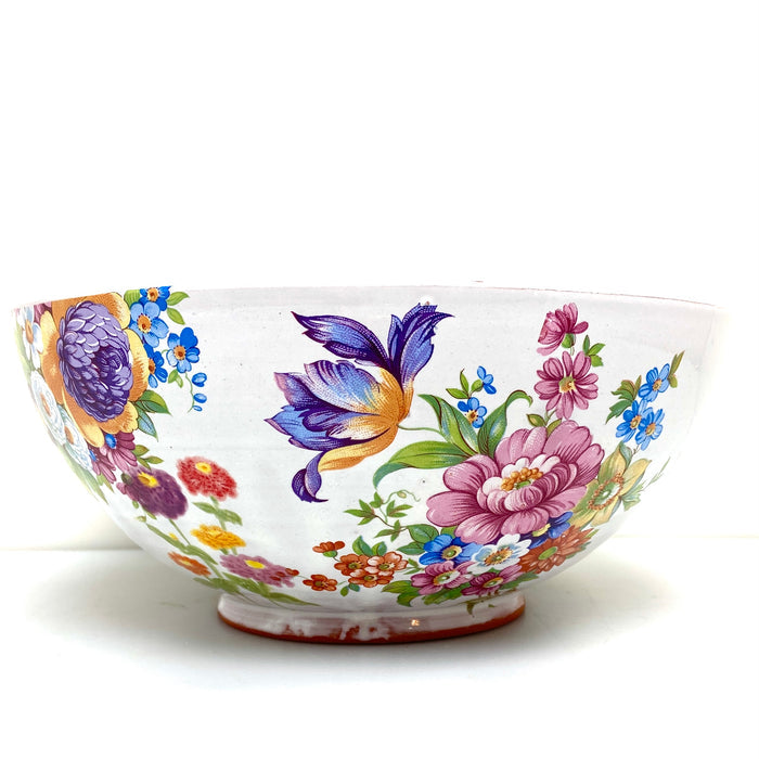 Floral serving bowl