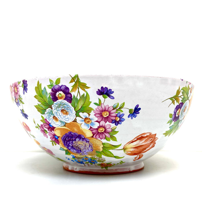 Floral serving bowl