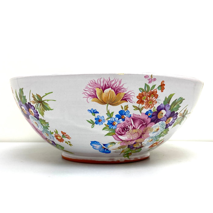Floral serving bowl