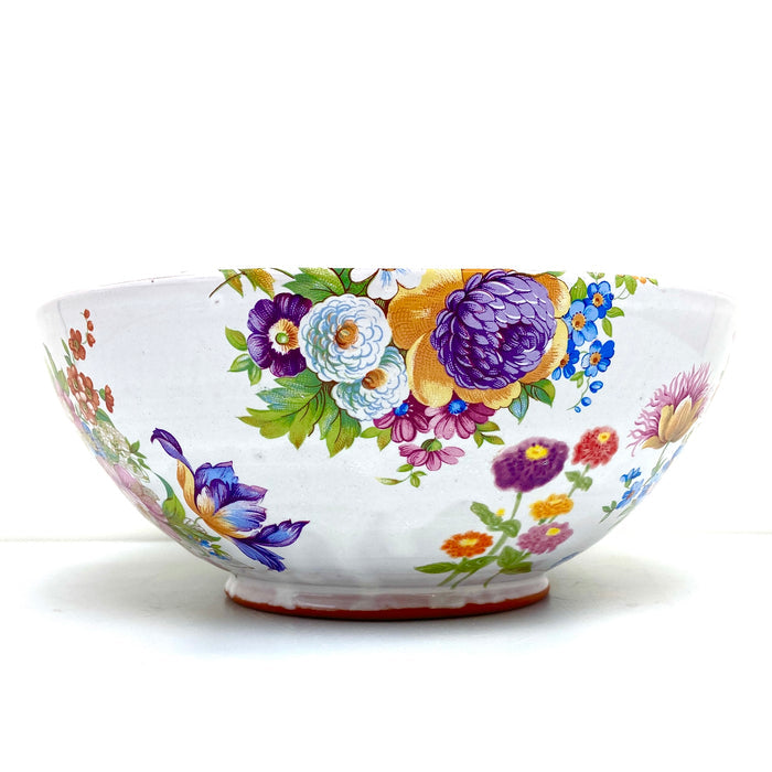 Floral serving bowl