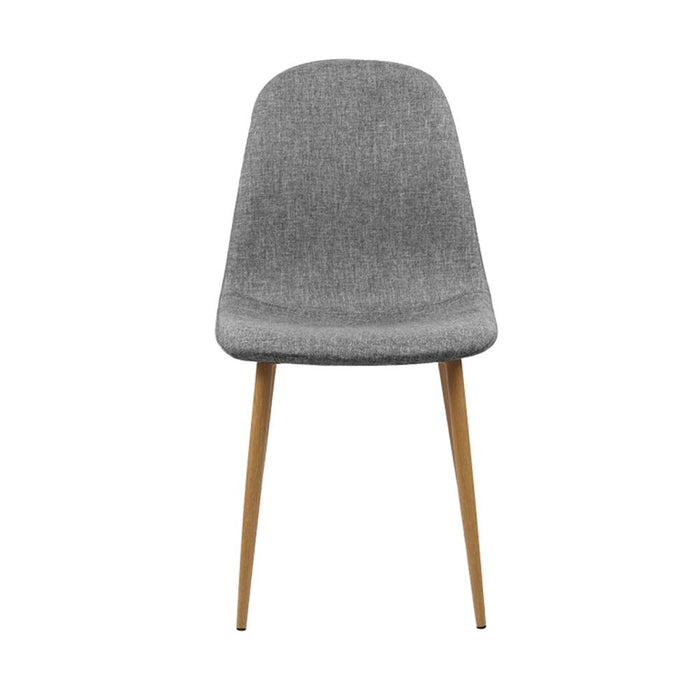 Four Adamas Fabric Dining Chairs - Light Grey -Home Living Store - -