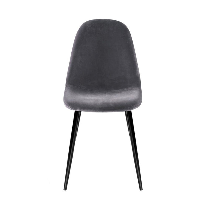 Four Dining Chairs Dark Grey -Home Living Store - -