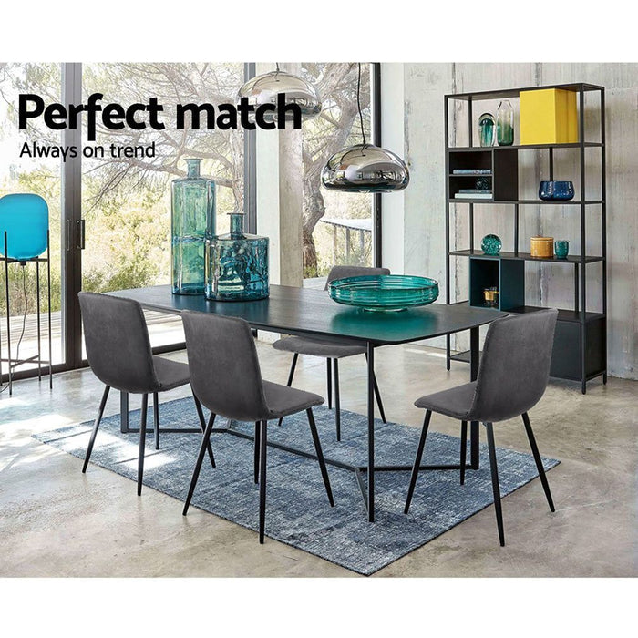 Four Modern Dining Chairs -Home Living Store - -
