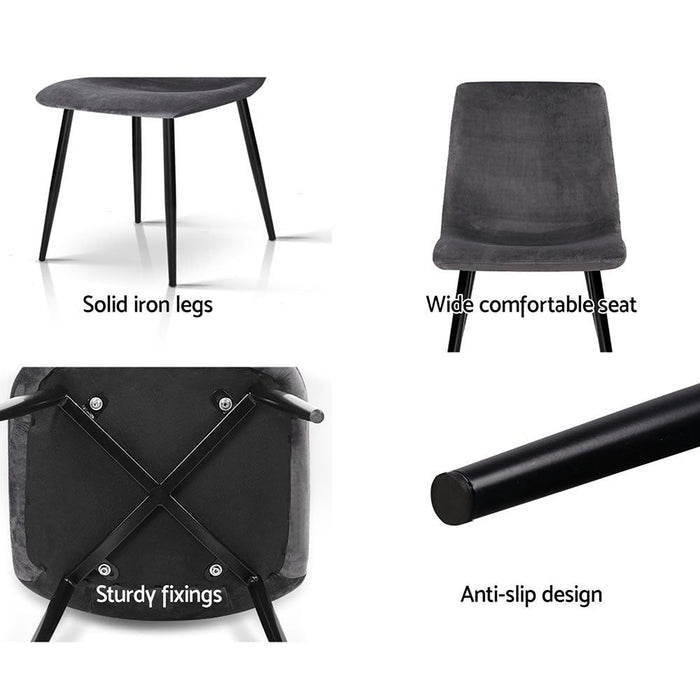 Four Modern Dining Chairs -Home Living Store - -