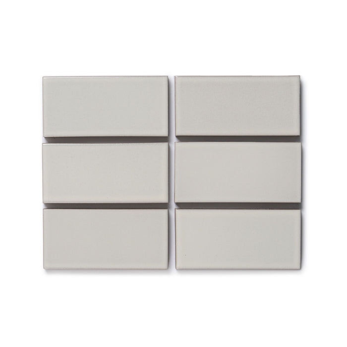6 Heath Ceramics ceramic tiles glazed in Buckwheat