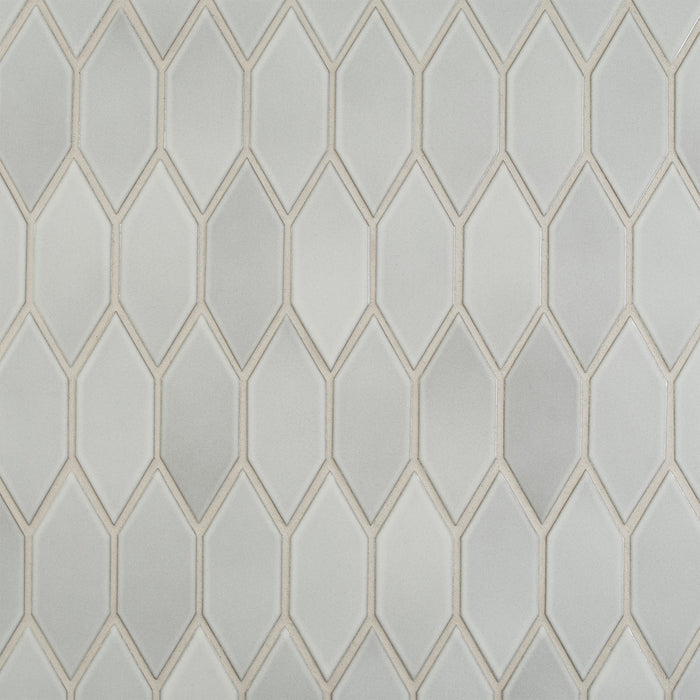 Caption: Classic Field Wide Hex in G126 Buckwheat. Bone grout by Custom Building Products.