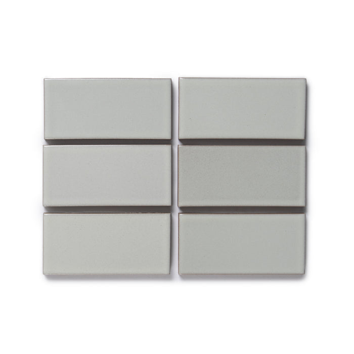 6 Heath Ceramics ceramic tiles glazed in Lily