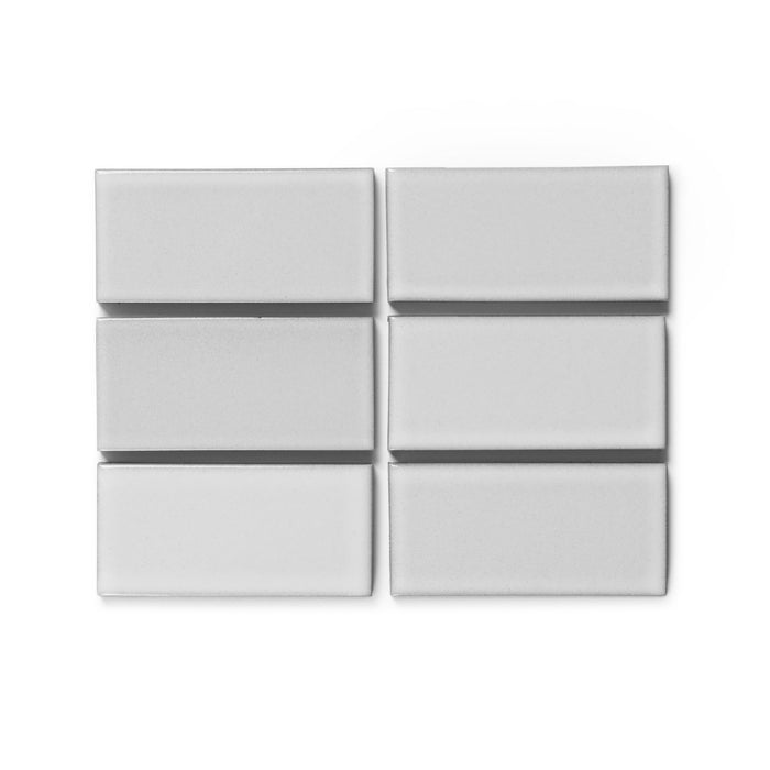 6 Heath Ceramics ceramic tiles glazed in Haze