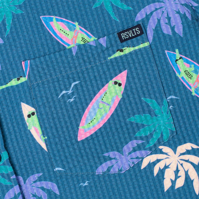 RSVLTS RSVLTS Short Sleeve Shirt Gator Rays – Stretch Seersucker Short Sleeve Shirt Gator Rays – Stretch Seersucker Short Sleeve Shirt