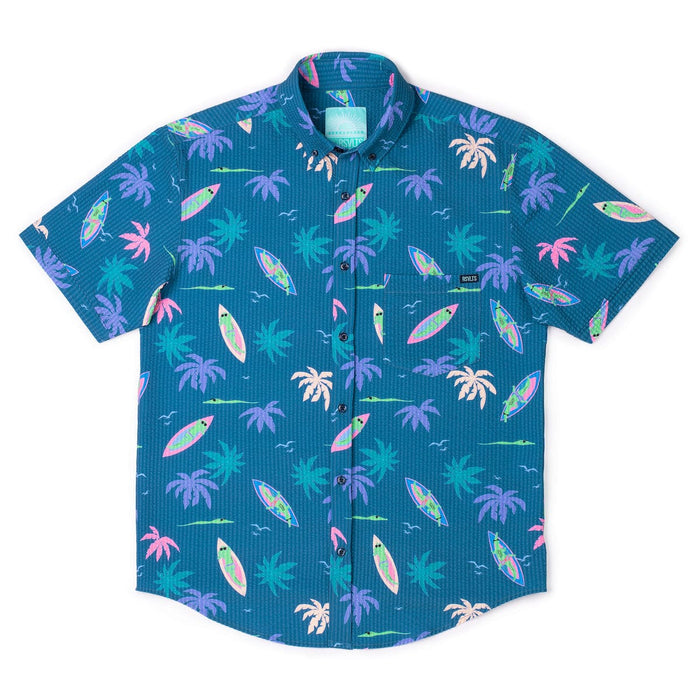 RSVLTS RSVLTS Short Sleeve Shirt Gator Rays – Stretch Seersucker Short Sleeve Shirt Gator Rays – Stretch Seersucker Short Sleeve Shirt