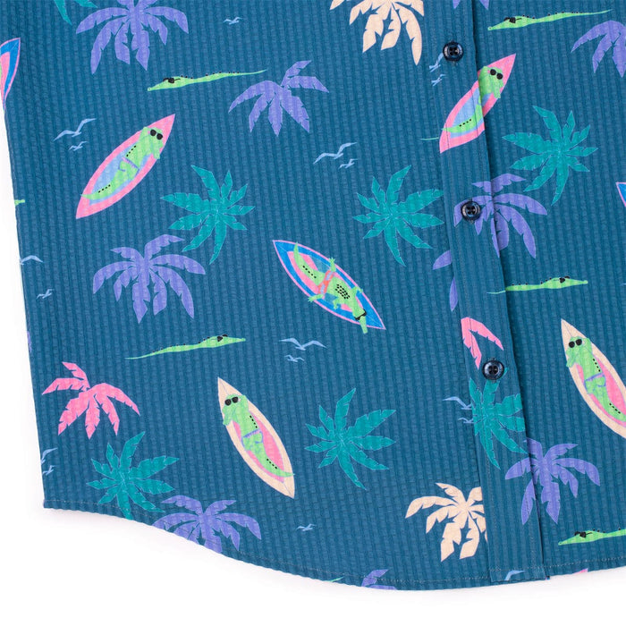RSVLTS RSVLTS Short Sleeve Shirt Gator Rays – Stretch Seersucker Short Sleeve Shirt Gator Rays – Stretch Seersucker Short Sleeve Shirt