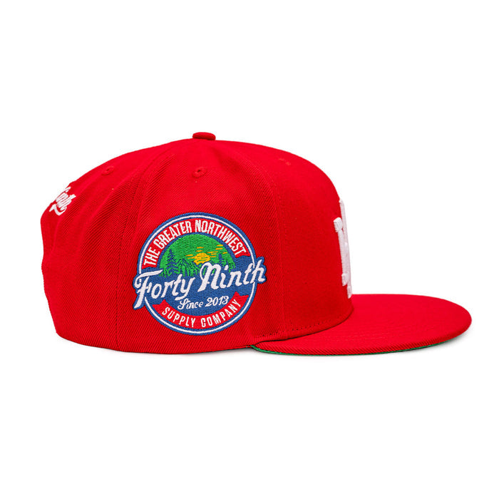 Greater Northwest AK Monogram Red Snapback Hat
