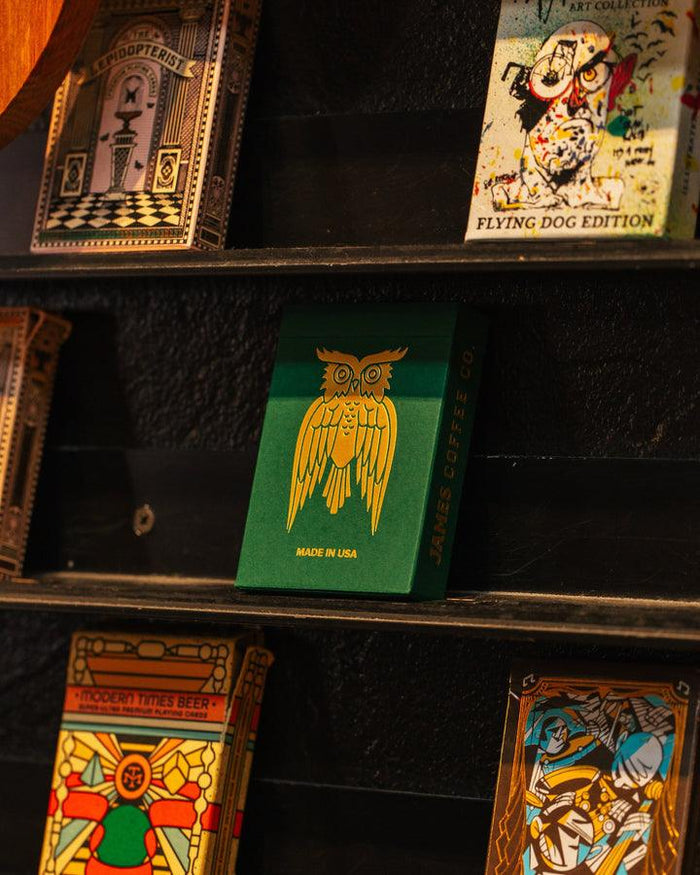 Green James Coffee Playing Cards Playing Cards by James Coffee