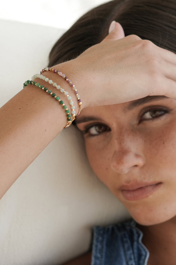 Green Quartz Gemstone Amelia Bracelet