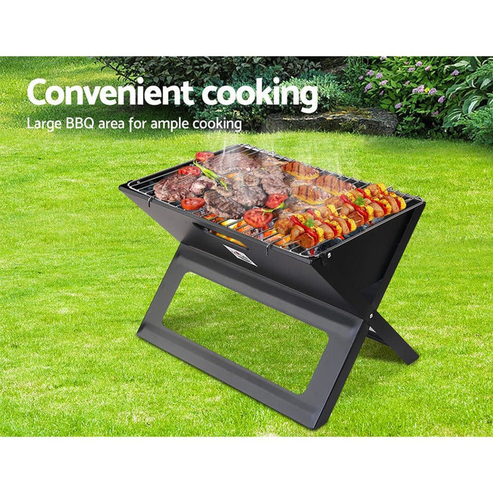 Grillz Notebook Portable Charcoal BBQ Grill -Home Living Store - -
