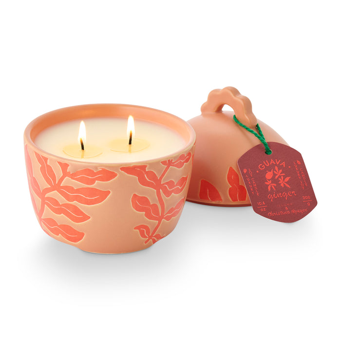 Guava Ginger Lidded Ceramic Candle