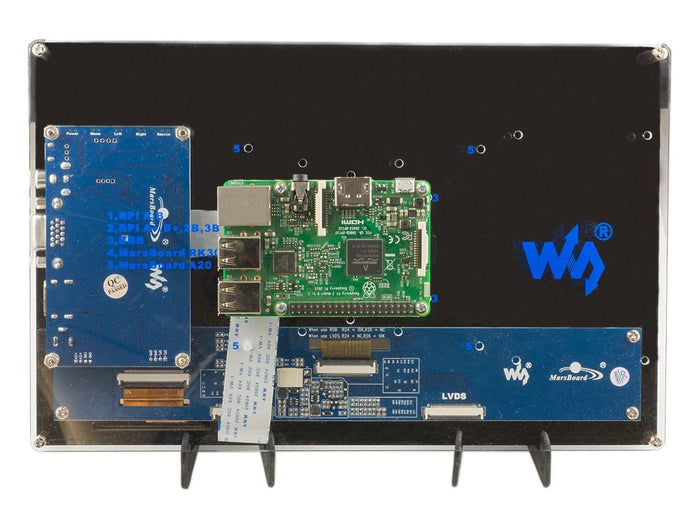HDMI 10.1" 1024x600 Touch Screen & Case (USB) by Waveshare - The Pi Hut
