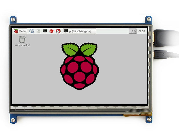 HDMI 7" 1024x600 Touch Screen & Case (USB) by Waveshare - The Pi Hut