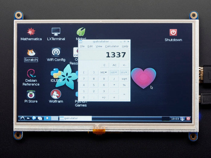 HDMI 7" 800x480 Display Backpack - With Touchscreen [Discontinued] by Adafruit - The Pi Hut