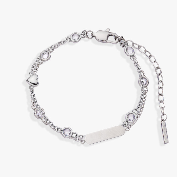 Heart Chain Double Strand Bracelet