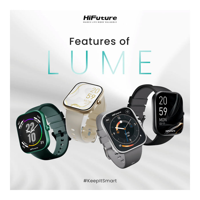 HiFuture Lume Smart Watch 1.85" Display | Silver