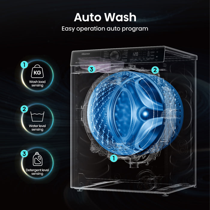 Hisense 1Q Series WF1Q1041BW 10kg 1400 Spin Front Load Washing Machine White - A Rated White