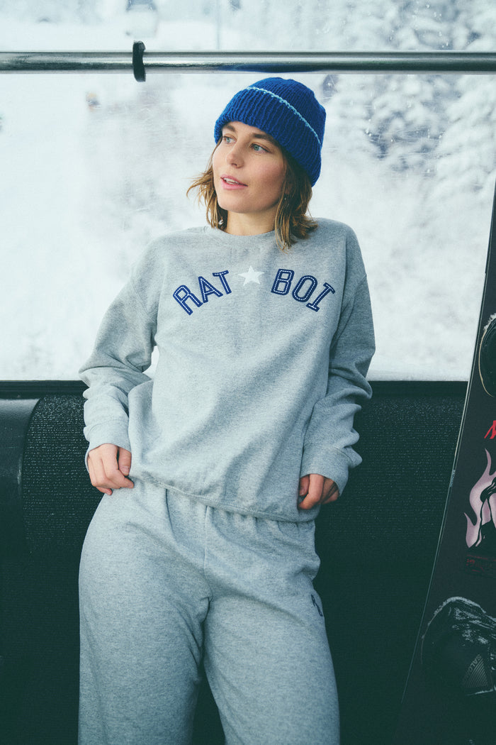 HOMETOWN HERO PULLOVER IN SPORT GREY