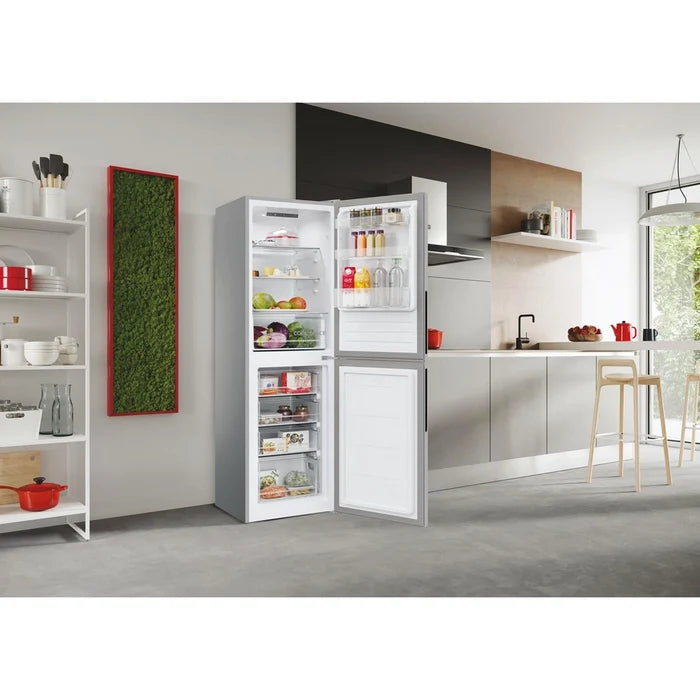 Hoover HVT3CLECKIHS-1 55cm Low Frost Fridge Freezer Silver Silver