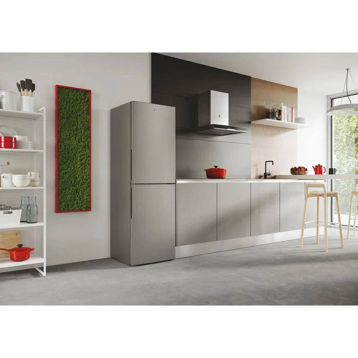 Hoover HVT3CLECKIHS-1 55cm Low Frost Fridge Freezer Silver Silver