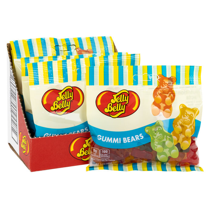 Jelly Belly Assorted Gummi Bears Candy Peg Bag - 12 Count