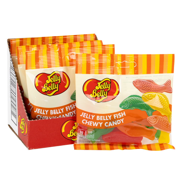 Jelly Belly Fish Assorted Chewy Candy Peg Bag - 12 Count