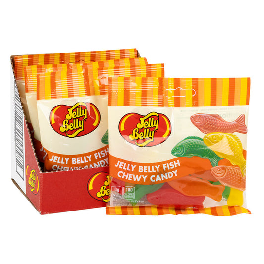 Jelly Belly Fish Assorted Chewy Candy Peg Bag - 12 Count