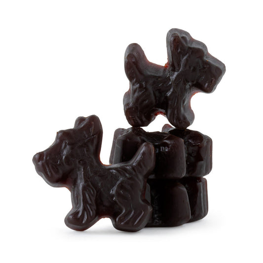 Jelly Belly Scottie Dogs Black Licorice Gummy Candy - 10 LB