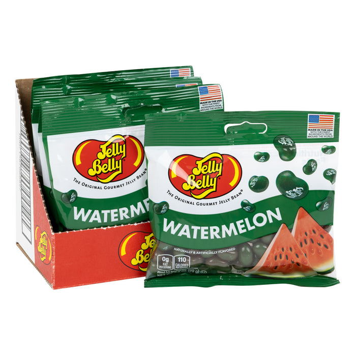 Jelly Belly Watermelon Jelly Beans Peg Bag - 12 Count
