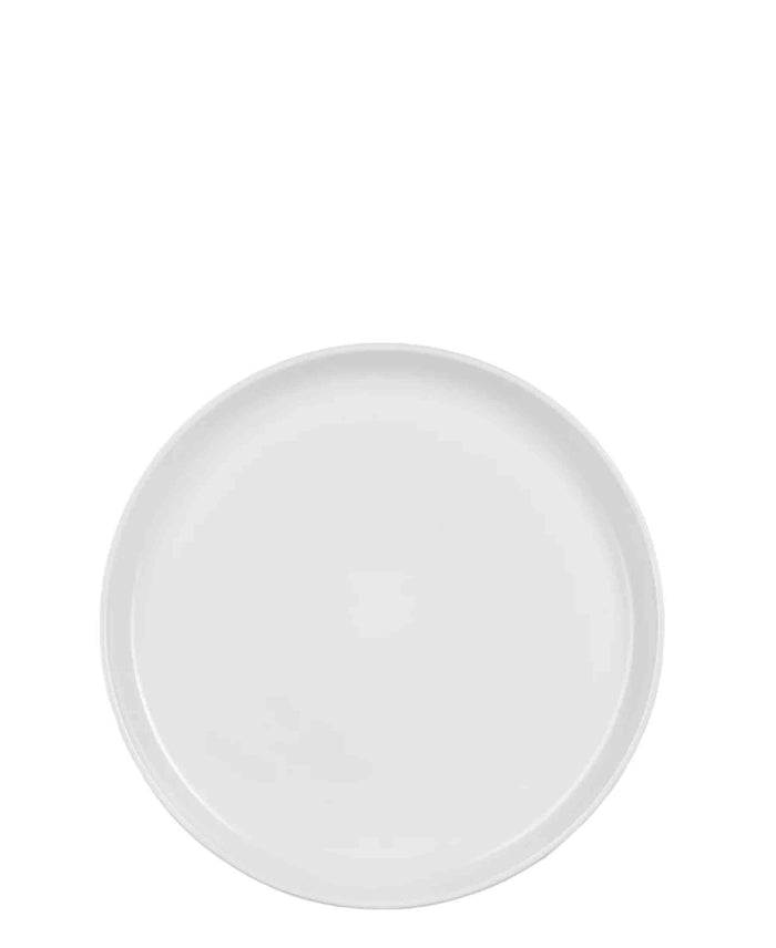 Jenna Clifford Flat Stackable Dinner Plate - White