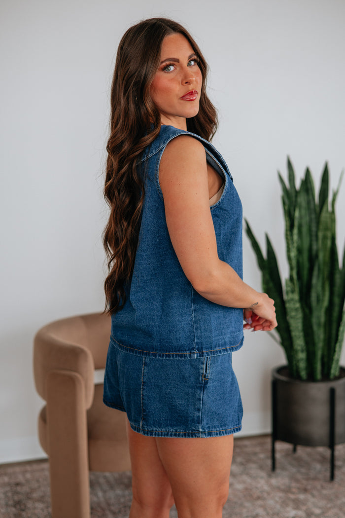 June Denim Top